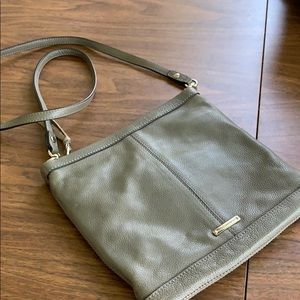 RESERVED Grey leather Rebecca Minkoff cross body